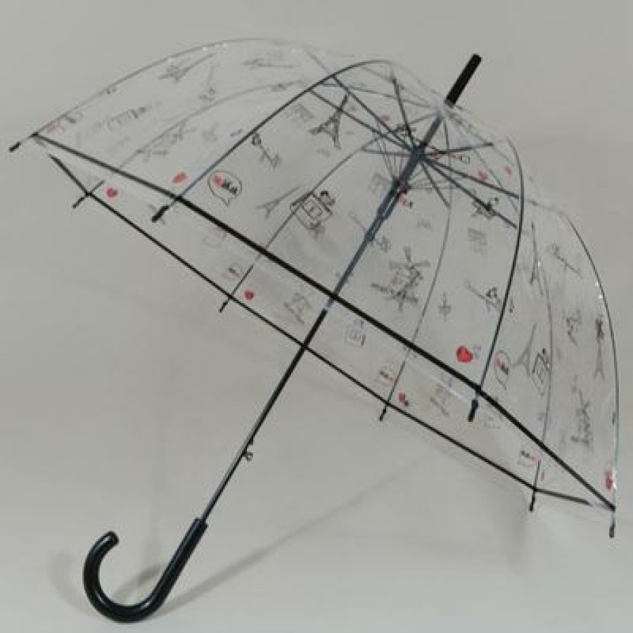 Parapluie Transparent Susino | Parapluie Transparent Bonjour Paris