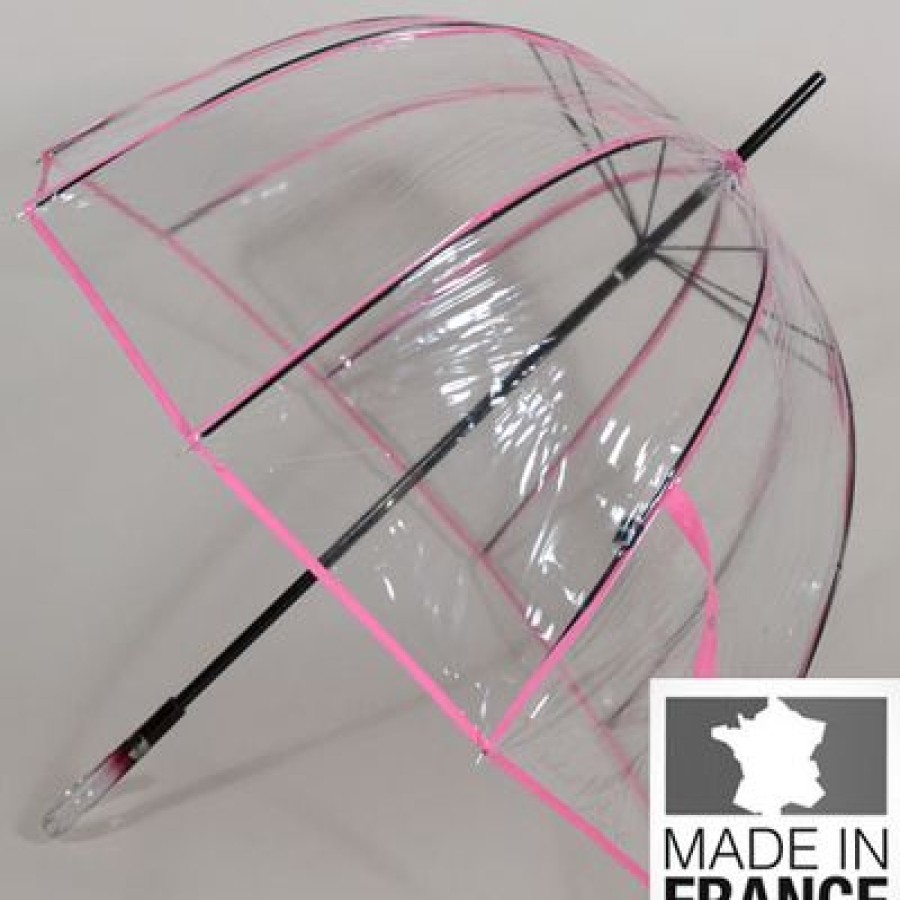 Parapluie Transparent ParapluieParis | Parapluie Transparent L'Invisible Rose