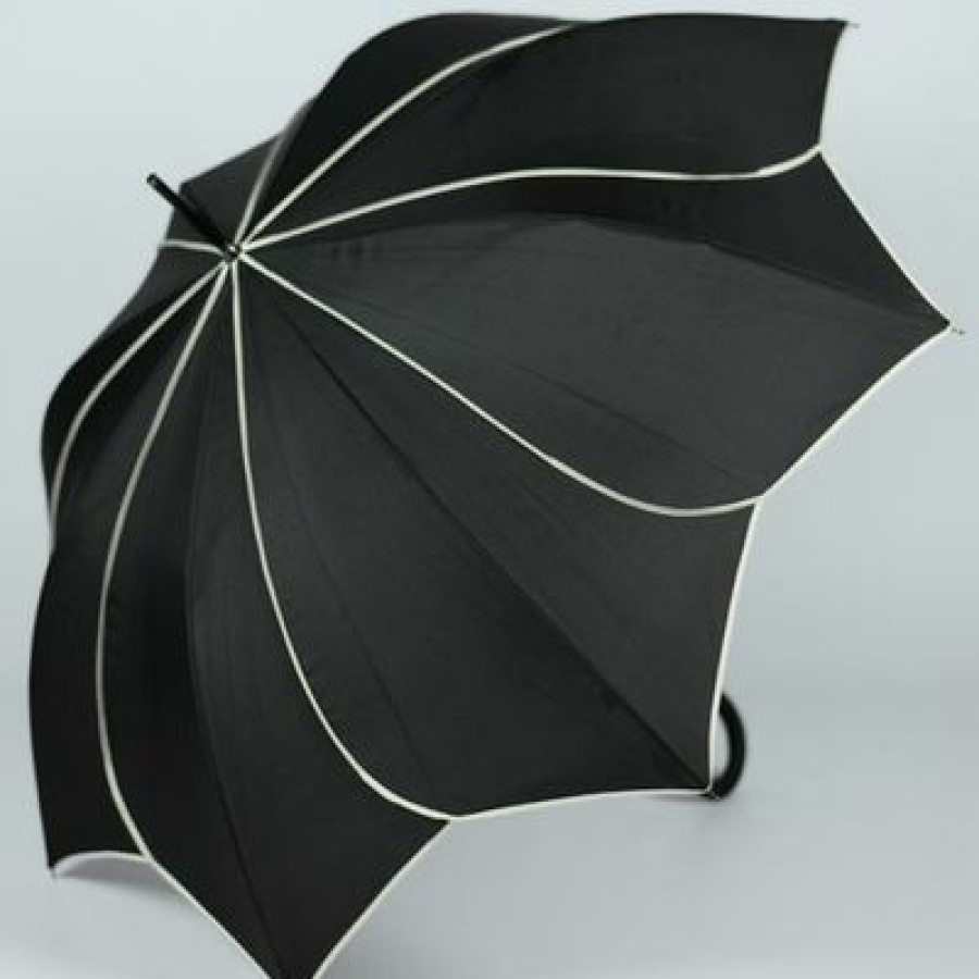 Parapluie Droit Pierre Cardin | Parapluie Noir En Forme D'Etoile