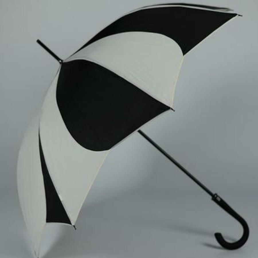 Parapluie Droit Pierre Cardin | Le Sunflower Noir Et Blanc