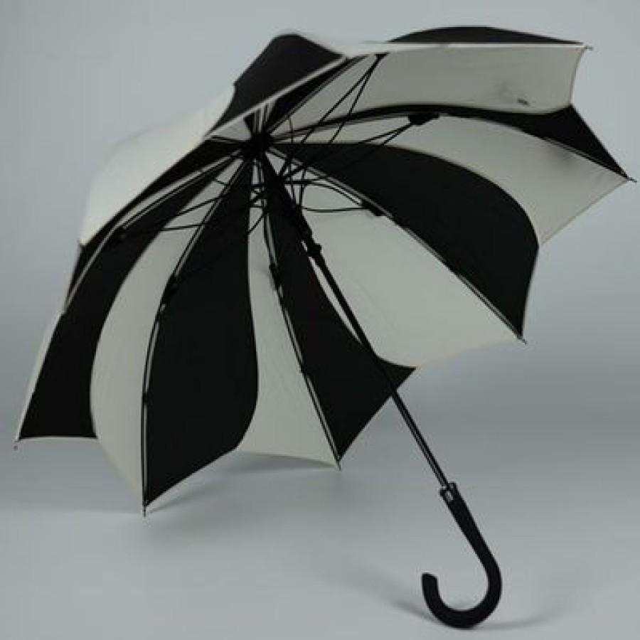 Parapluie Droit Pierre Cardin | Le Sunflower Noir Et Blanc