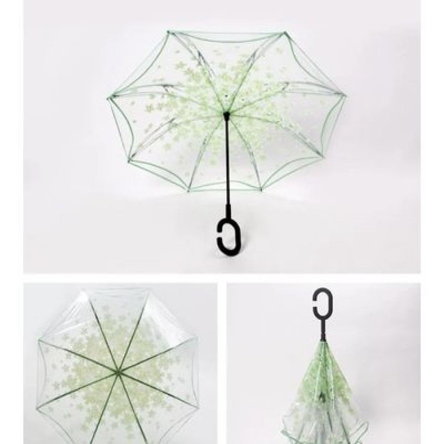 Parapluie Transparent CaptainParapluie | Parapluie Transparent Inverse Green