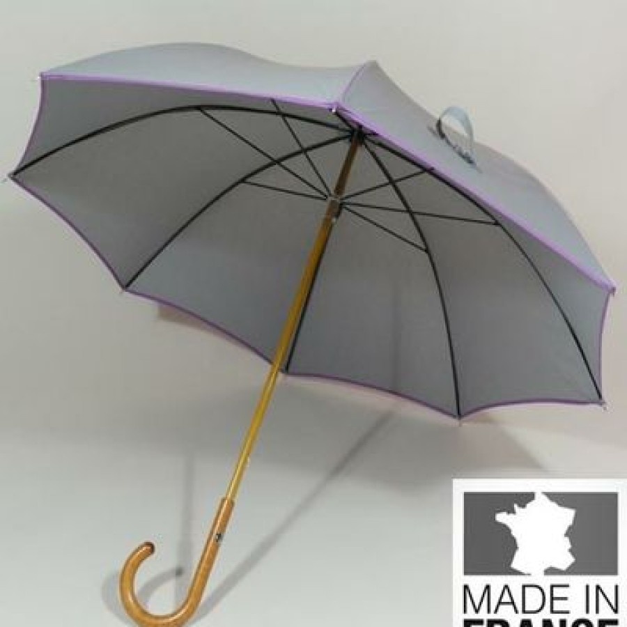 Parapluie Droit ParapluieParis | Parapluie De Fabrication Francaise L'Eternel Gris