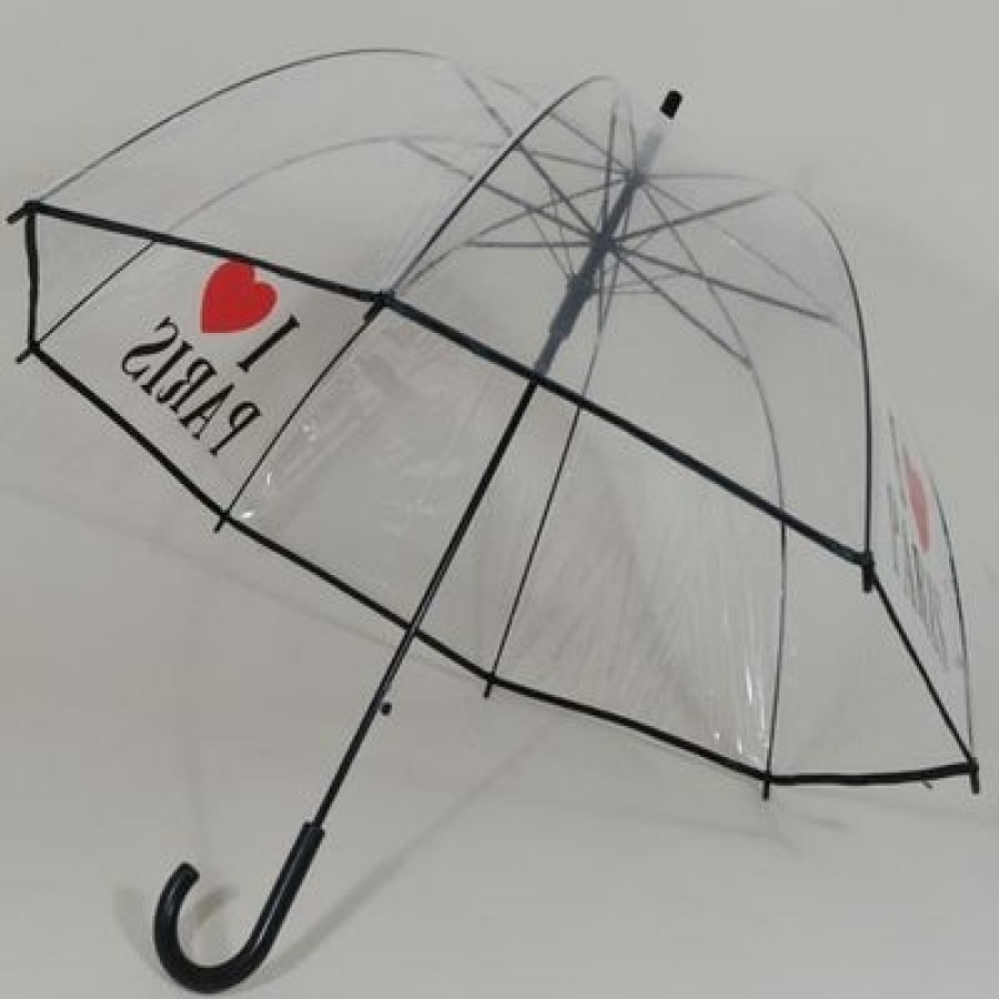 Parapluie Transparent Susino | Parapluie Transparent I Love Paris