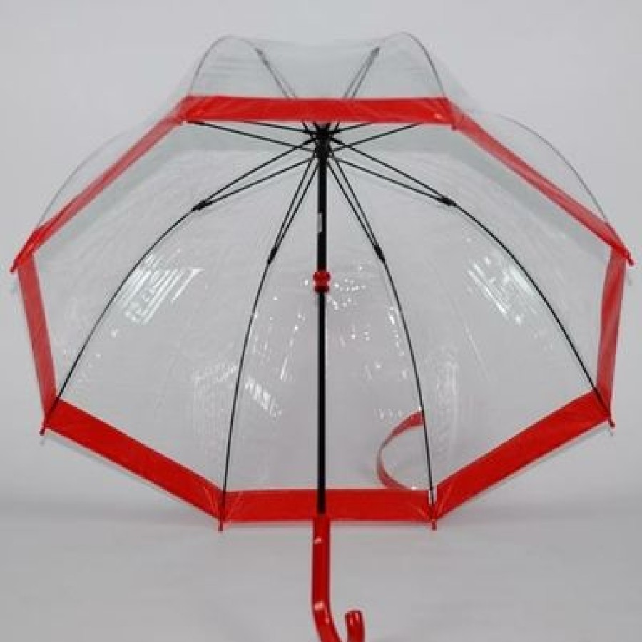 Parapluie Transparent Fulton | Parapluie Transparent Mariage Rouge