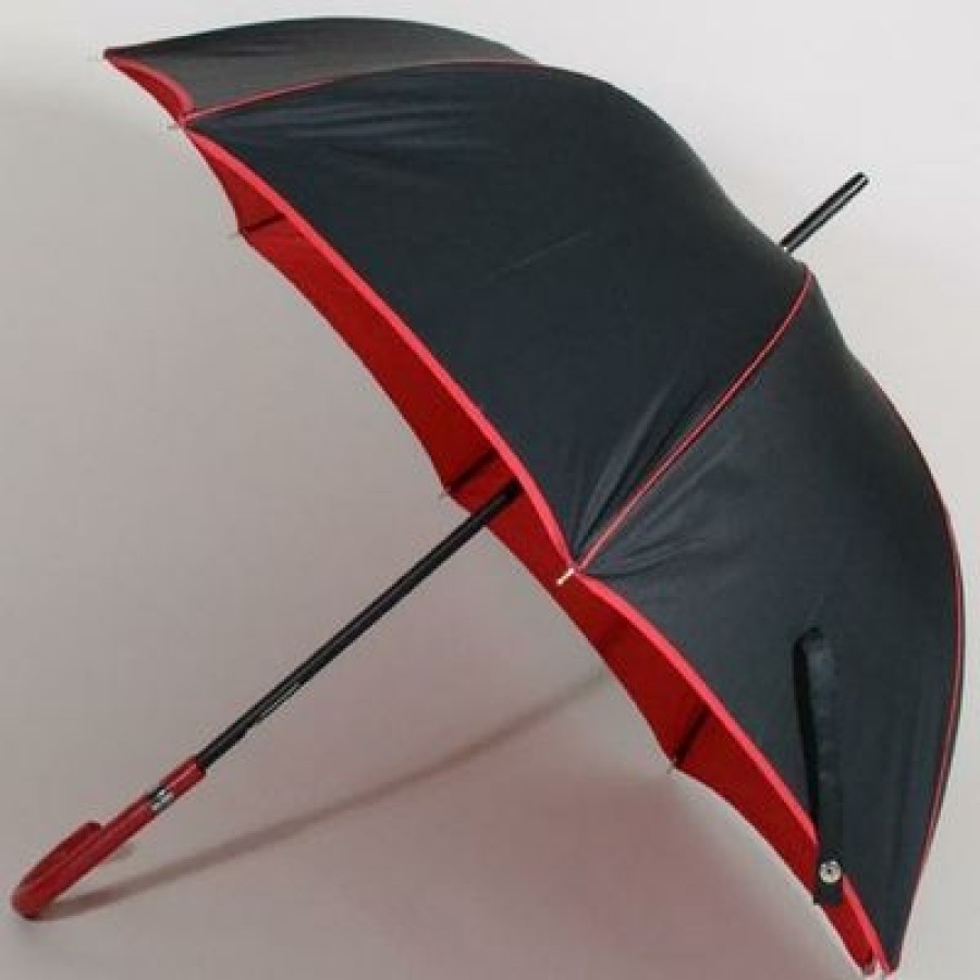 Parapluie Droit ParapluieParis | Parapluie Tres Chic Le Rouge Et Noir