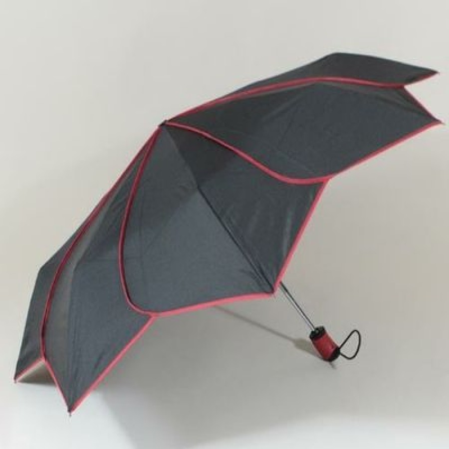 Parapluie Pliant Pierre Cardin | Parapluie Pliant Etoile Noir Et Rouge