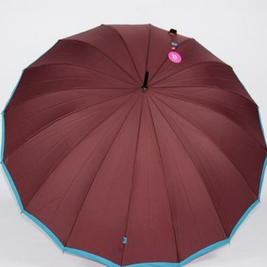 Parapluie Droit Bisetti | Grand Parapluie Femme Holi Chocolat