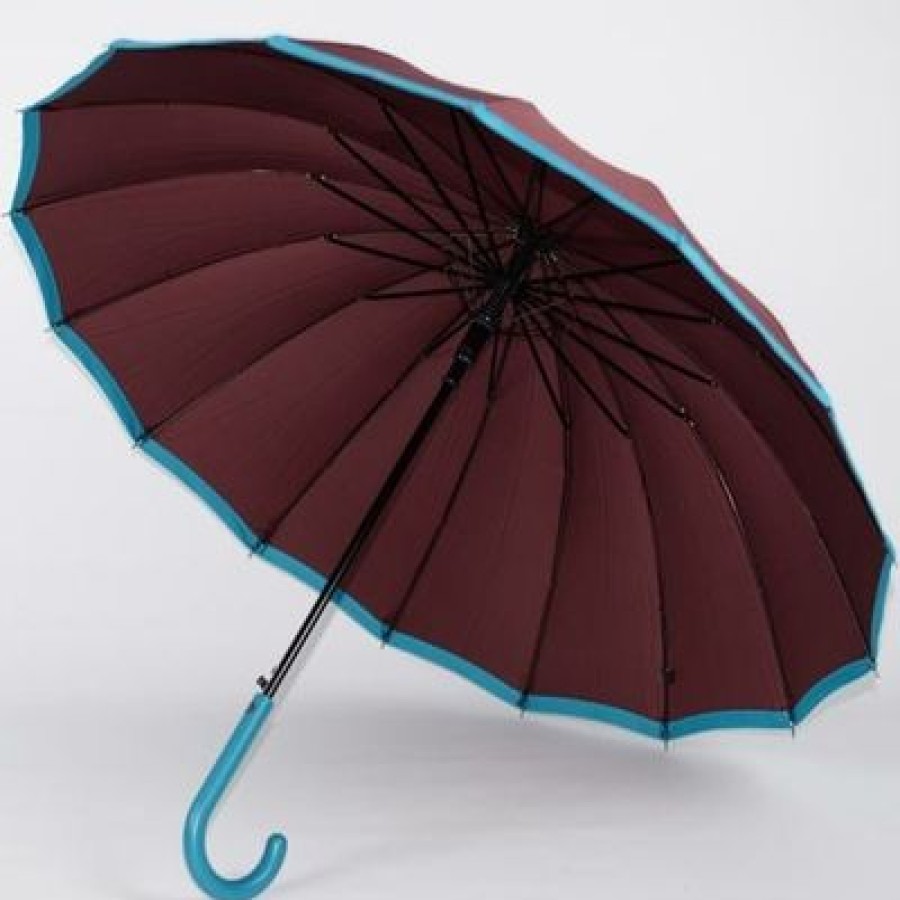 Parapluie Droit Bisetti | Grand Parapluie Femme Holi Chocolat