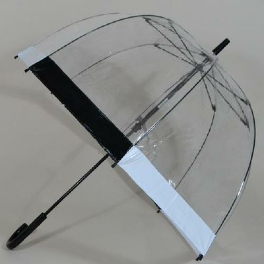 Parapluie Transparent Fulton | Parapluie Bulle Birdcage Black And White