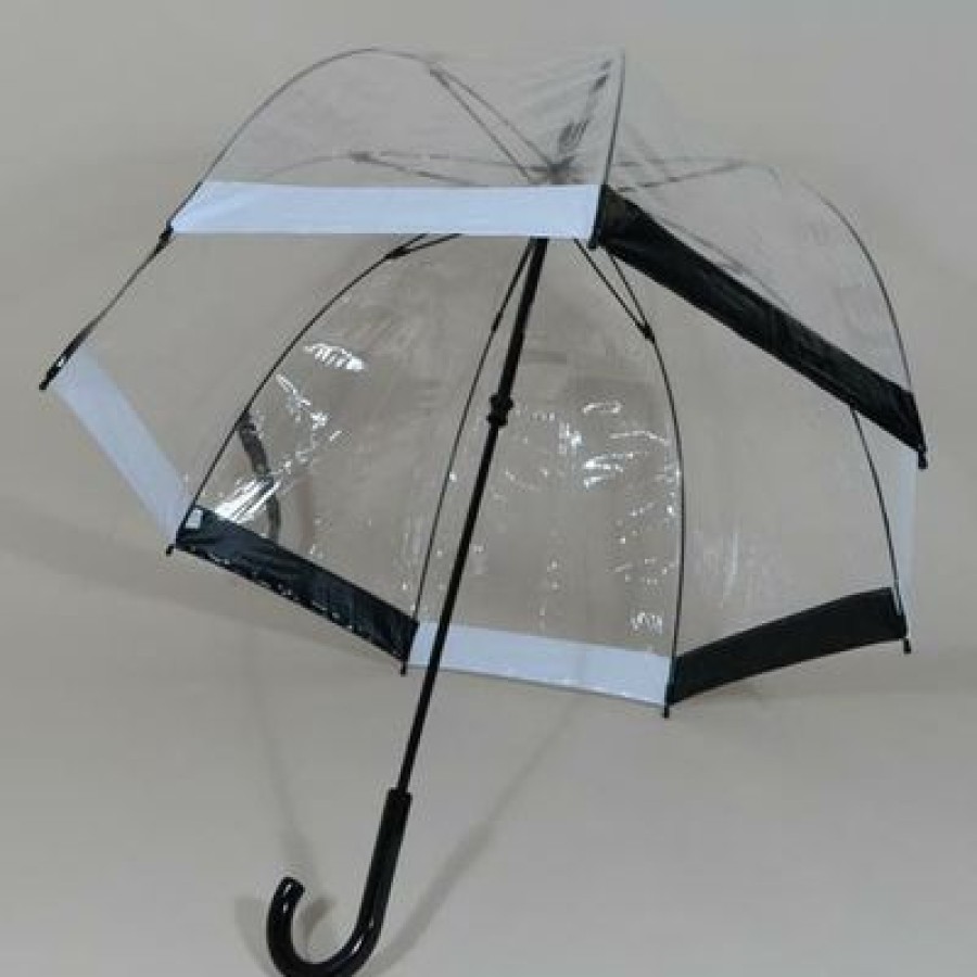 Parapluie Transparent Fulton | Parapluie Bulle Birdcage Black And White