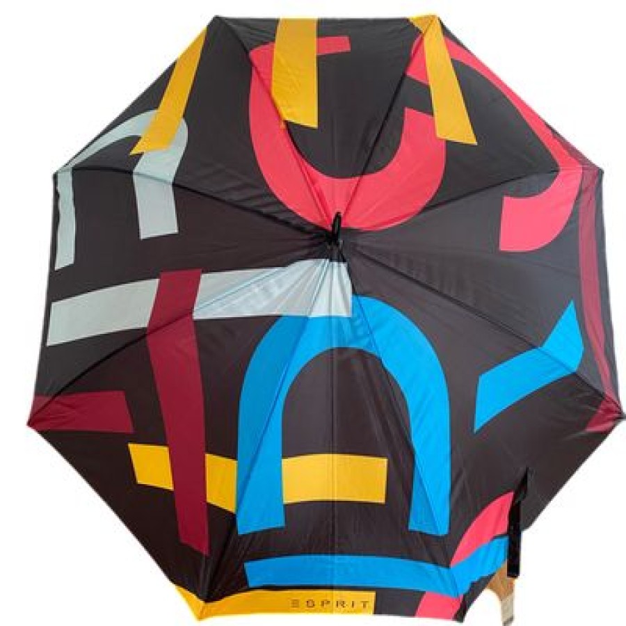 Parapluie Droit Esprit | Parapluie Tendance Avec Imprime Logo Esprit Original