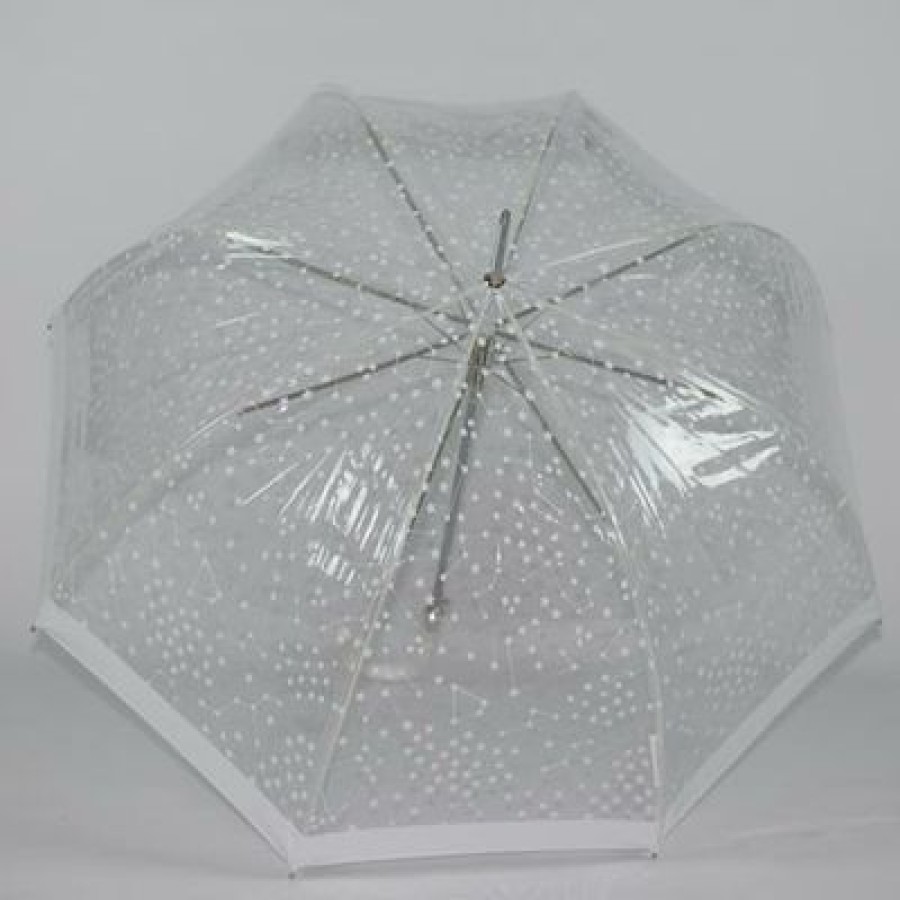 Parapluie Transparent Bisetti | Parapluie Mariage Starry Sky White