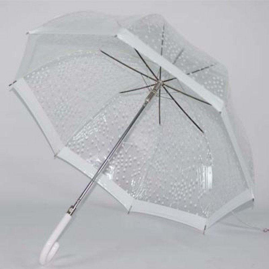 Parapluie Transparent Bisetti | Parapluie Mariage Starry Sky White