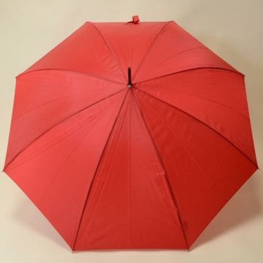 Parapluie Droit CaptainParapluie | Parapluie Pas Cher Solide Rouge