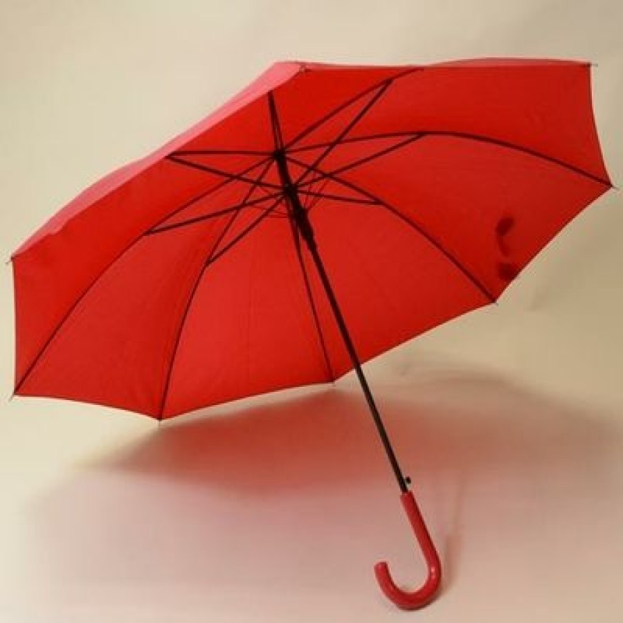 Parapluie Droit CaptainParapluie | Parapluie Pas Cher Solide Rouge