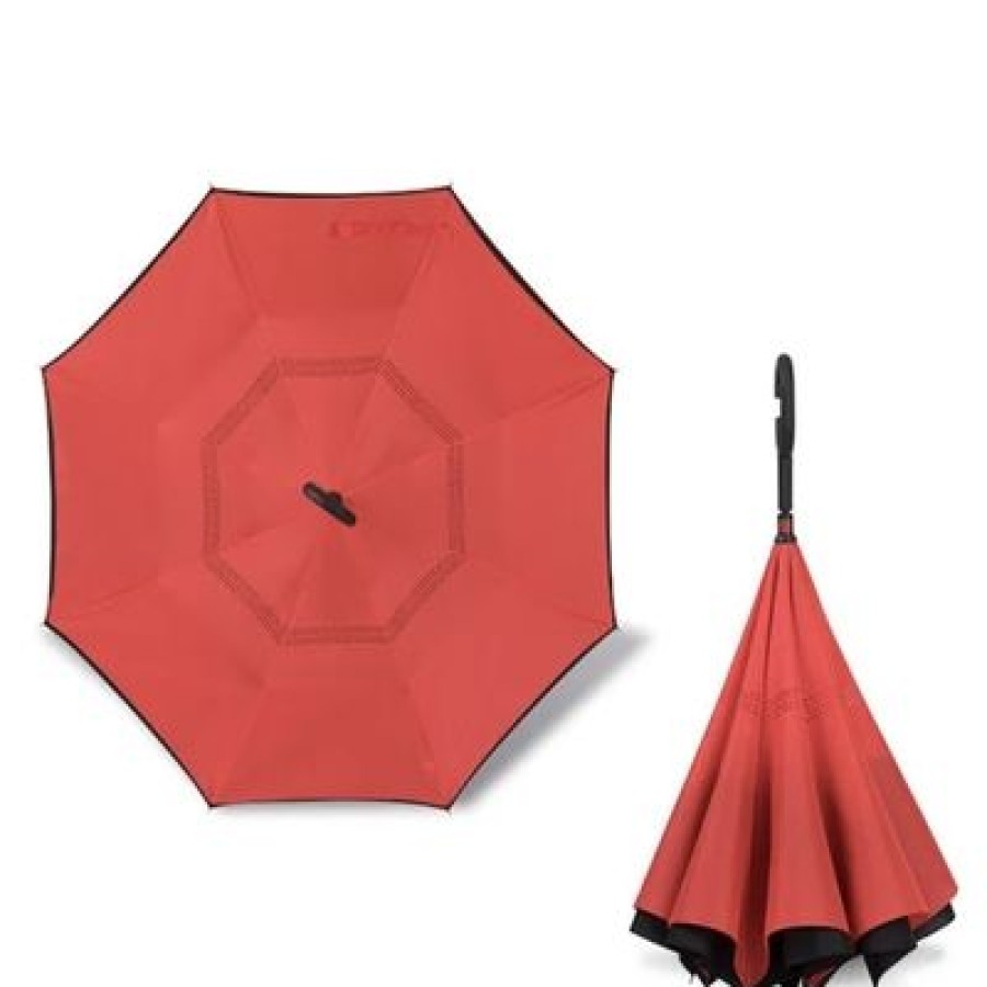 Parapluie Droit CaptainParapluie | Parapluie Inverse Rouge