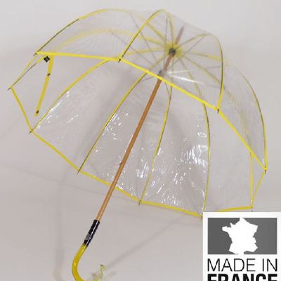 Parapluie Transparent ParapluieParis | Parapluie Transparent L'Invisible Jaune