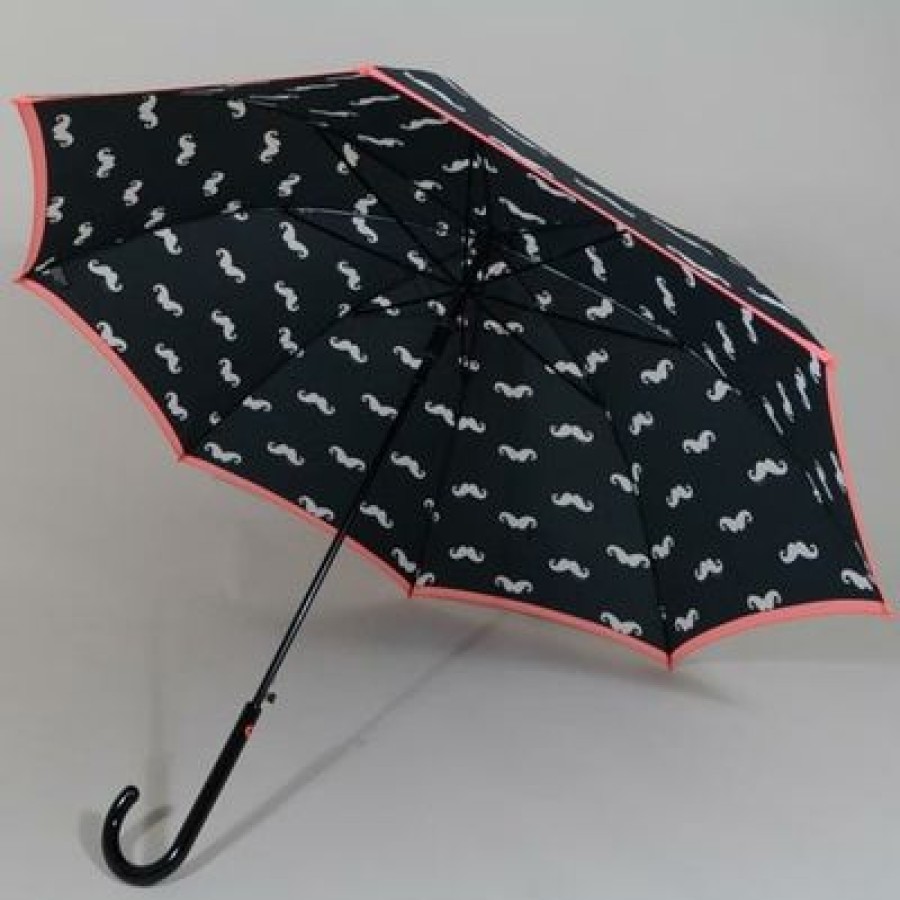 Parapluie Droit Bisetti | Parapluie Imprime Original Moustache