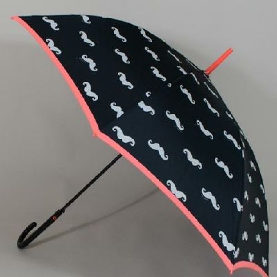 Parapluie Droit Bisetti | Parapluie Imprime Original Moustache