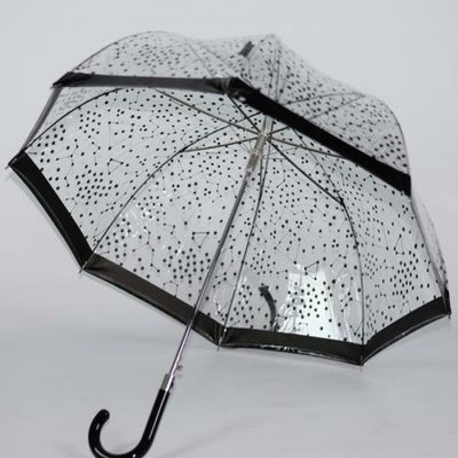 Parapluie Transparent Bisetti | Parapluie Transparent Starry Sky Black