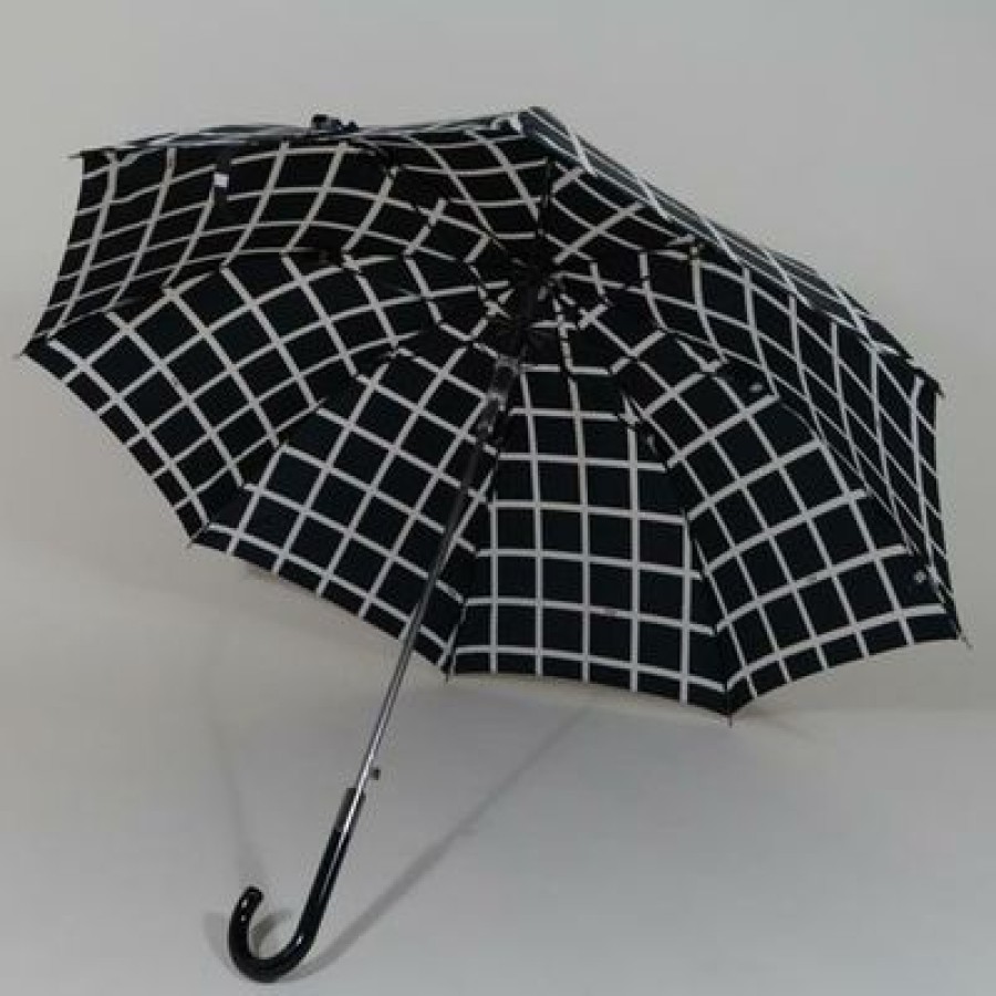 Parapluie Droit M & P | Parapluie Noir A Carreaux