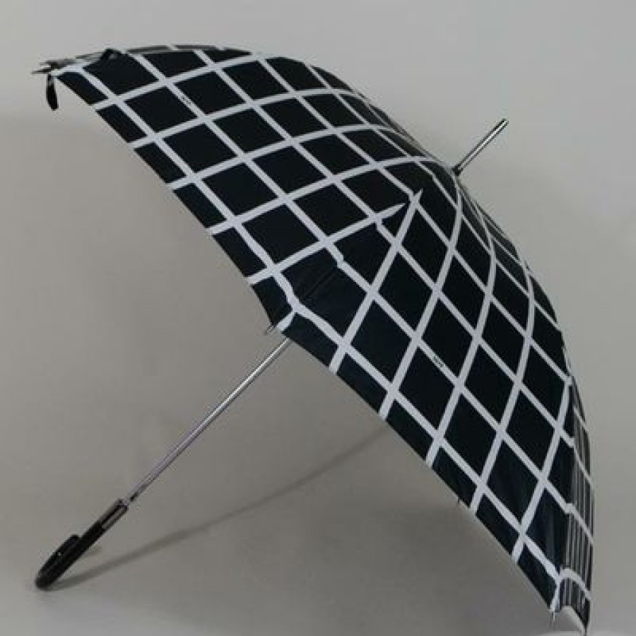 Parapluie Droit M & P | Parapluie Noir A Carreaux