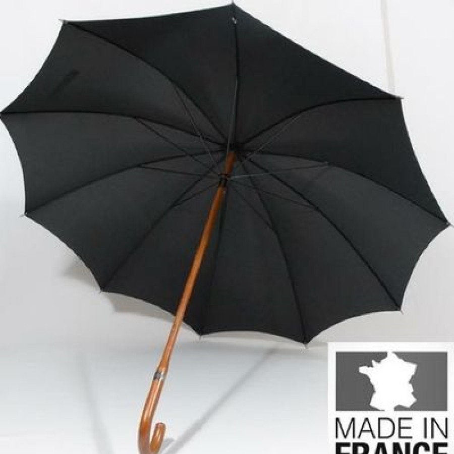 Parapluie Droit Pierre Vaux | Grand Parapluie Noir Classique