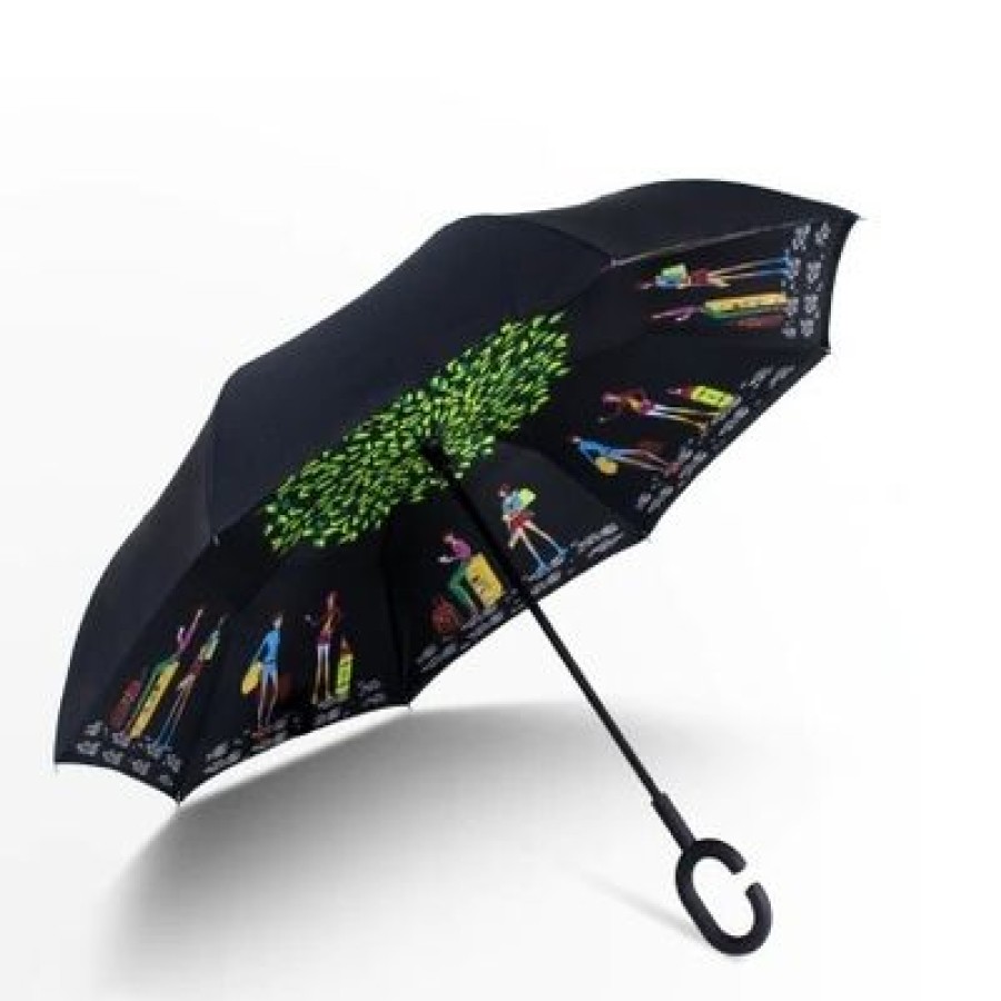 Parapluie Droit CaptainParapluie | Parapluie Reversible A Double Toile