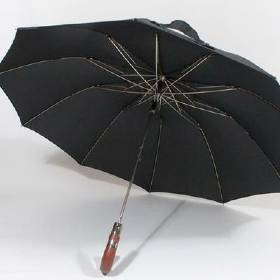 Parapluie Pliant ParapluieParis | Parapluie Pliable En Cuir Havane