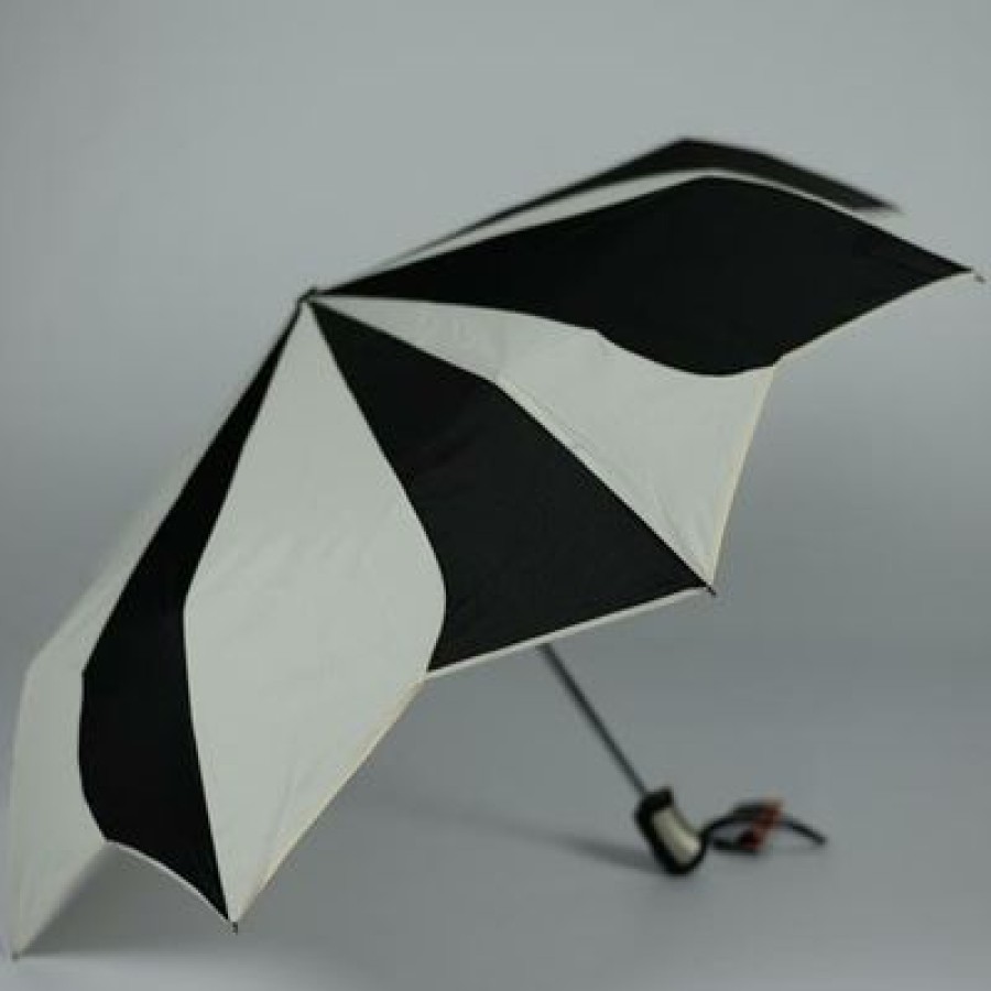 Parapluie Pliant Pierre Cardin | Le Mini Sunflower Noir Et Blanc