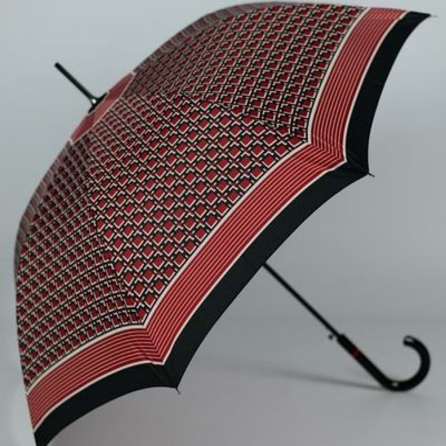 Parapluie Droit Pierre Cardin | Magnifique Parapluie Cardin Rouge