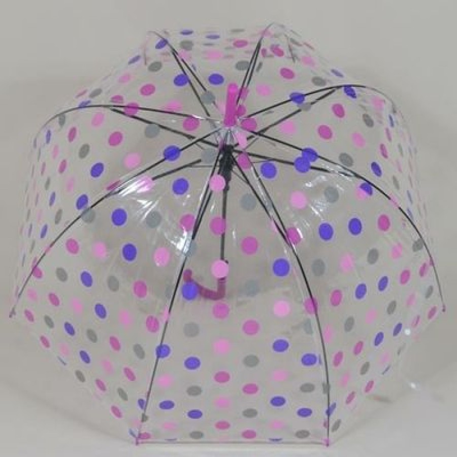 Parapluie Transparent Susino | Parapluie En Cloche Pink Dots