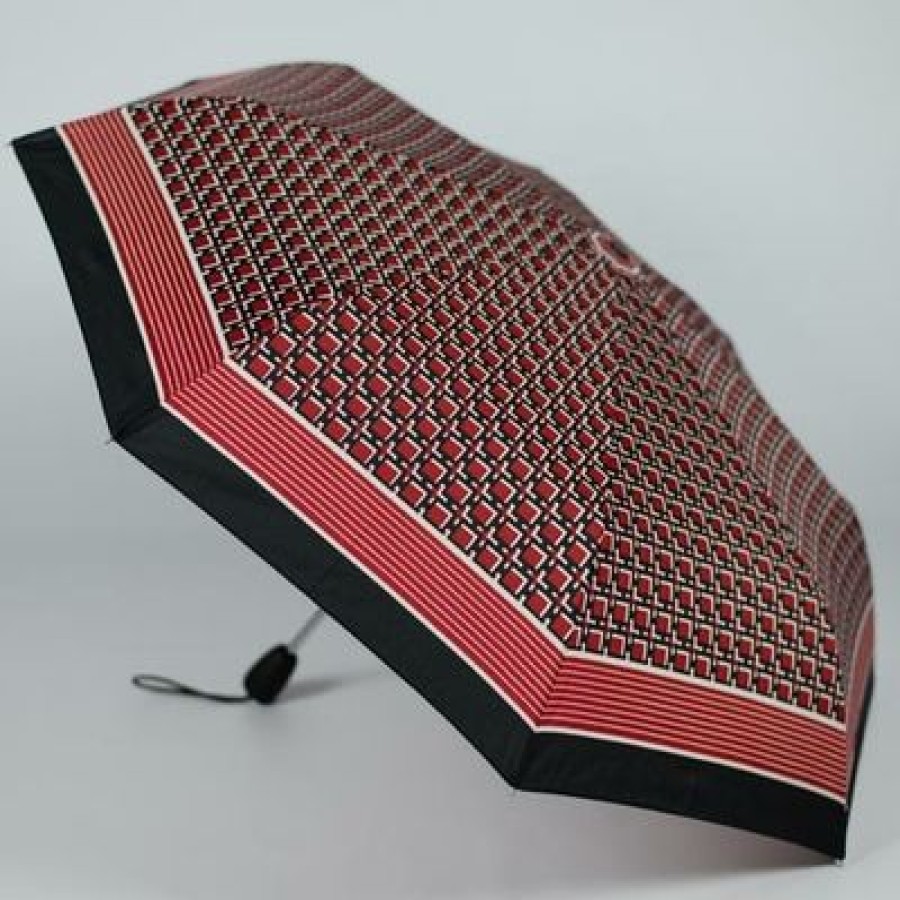 Parapluie Pliant Pierre Cardin | Mini Parapluie Tissu A Damiers Rouge