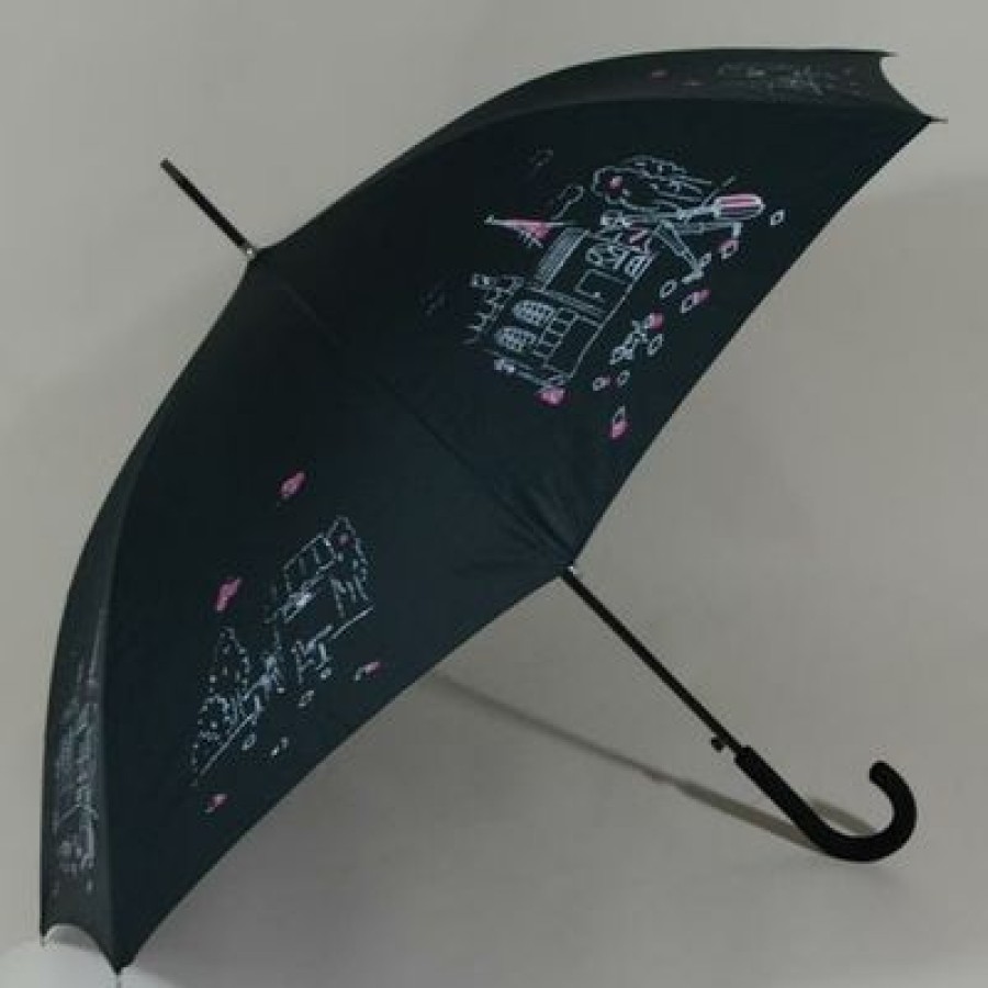 Parapluie Droit CaptainParapluie | Parapluie Imprime L'Esquisse Noire