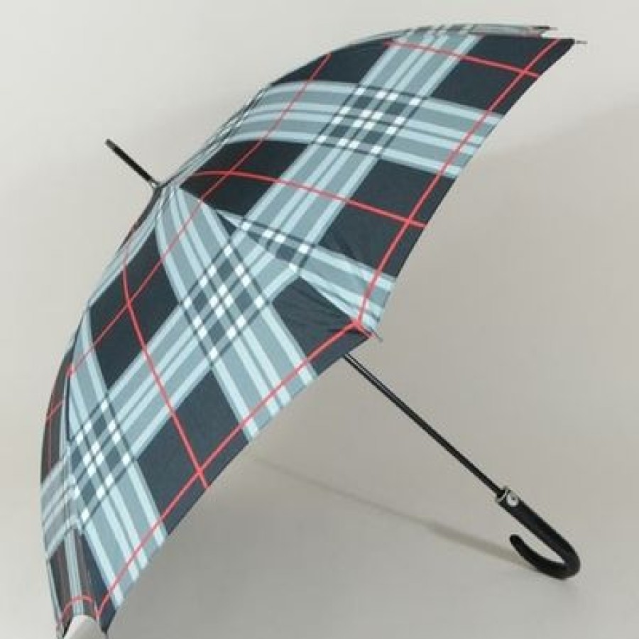 Parapluie Droit Happy Rain | Parapluie Homme A Grands Carreaux